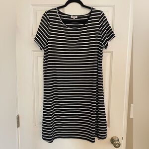 Black and White Striped Dress
